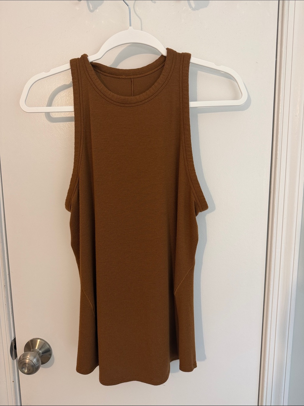 Lululemon Copper Brown Hold Tight Ribbed Tank Top